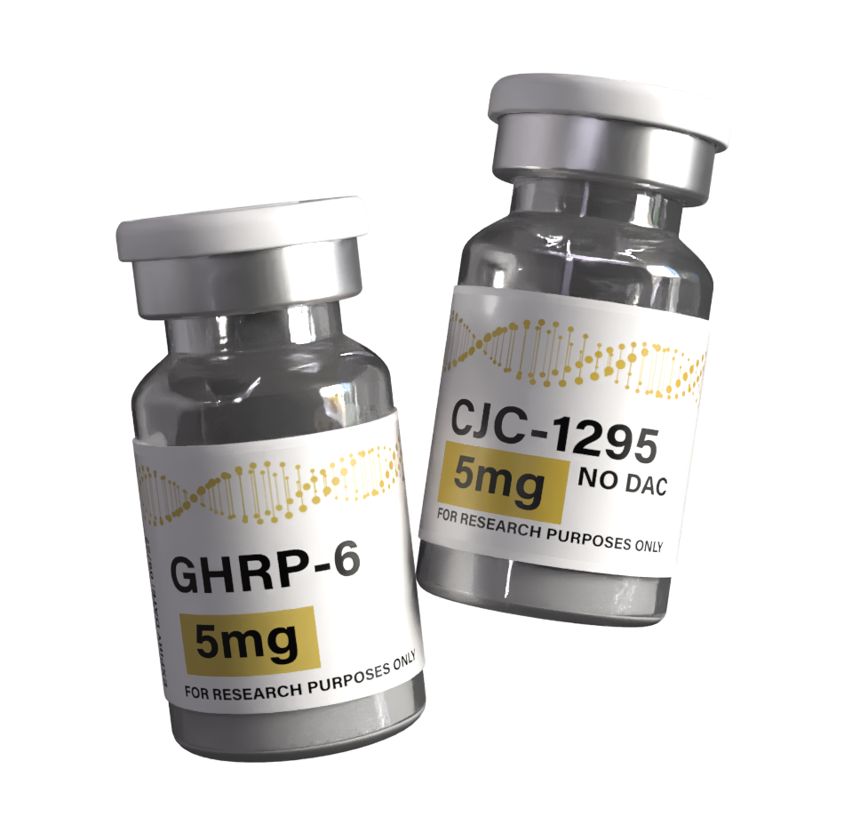 Research Bundle - CJC-1295 No DAC 5mg & GHRP-6 5mg Peptide Vial Bundle