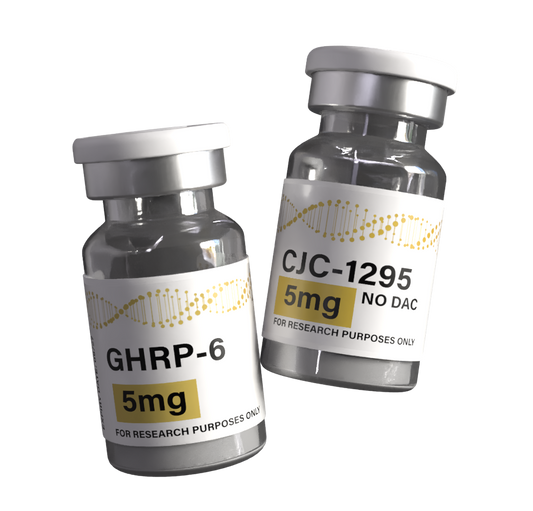 Research Bundle - CJC-1295 No DAC 5mg & GHRP-6 5mg Peptide Vial Bundle